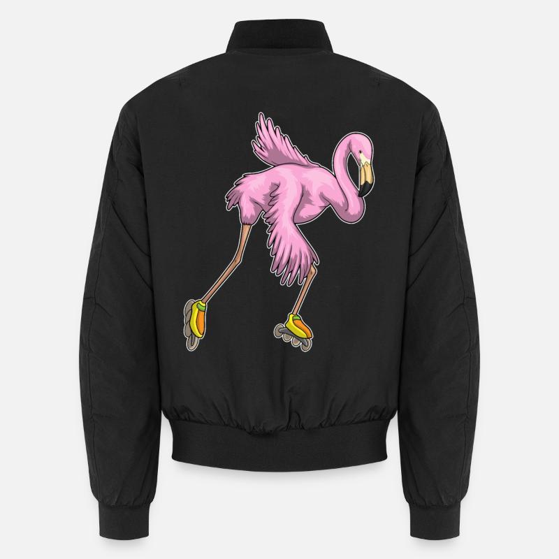Flamingo Inline skating Inline skates - Unisex Bomber Jacket - black