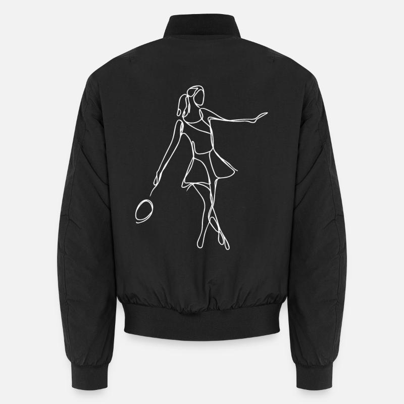 Badminton Mädchen Zeichnung Unisex Bomberjacke