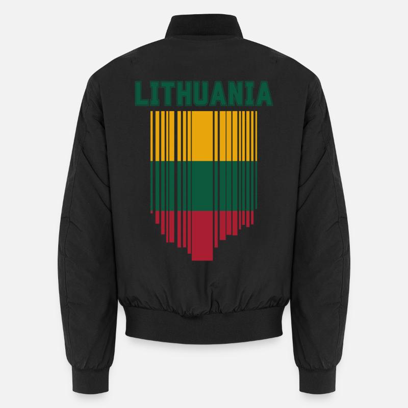 Lithuanian flag, Lithuanian pride - Unisex Bomber Jacket - black
