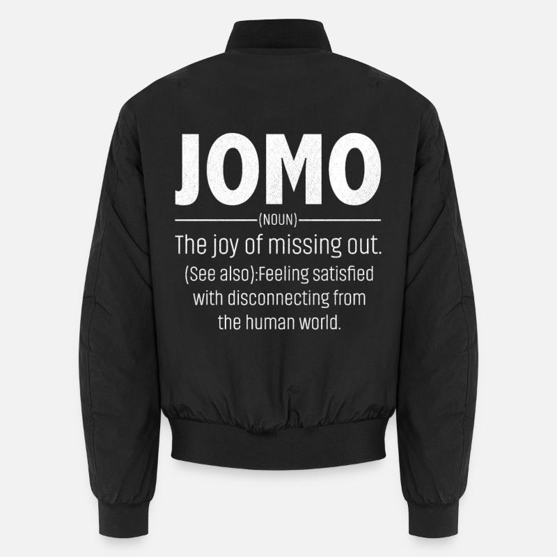 Jomo Defination Drôle - Bomber unisexe - noir