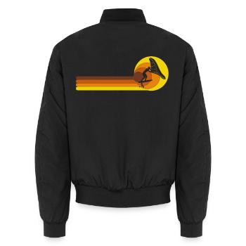 Wingfoil Surfer Wingfoiling Hydrofoil Kitefoil - Unisex Bomber Jacket - black - Back - AI Model Male 185 light (185cm)
