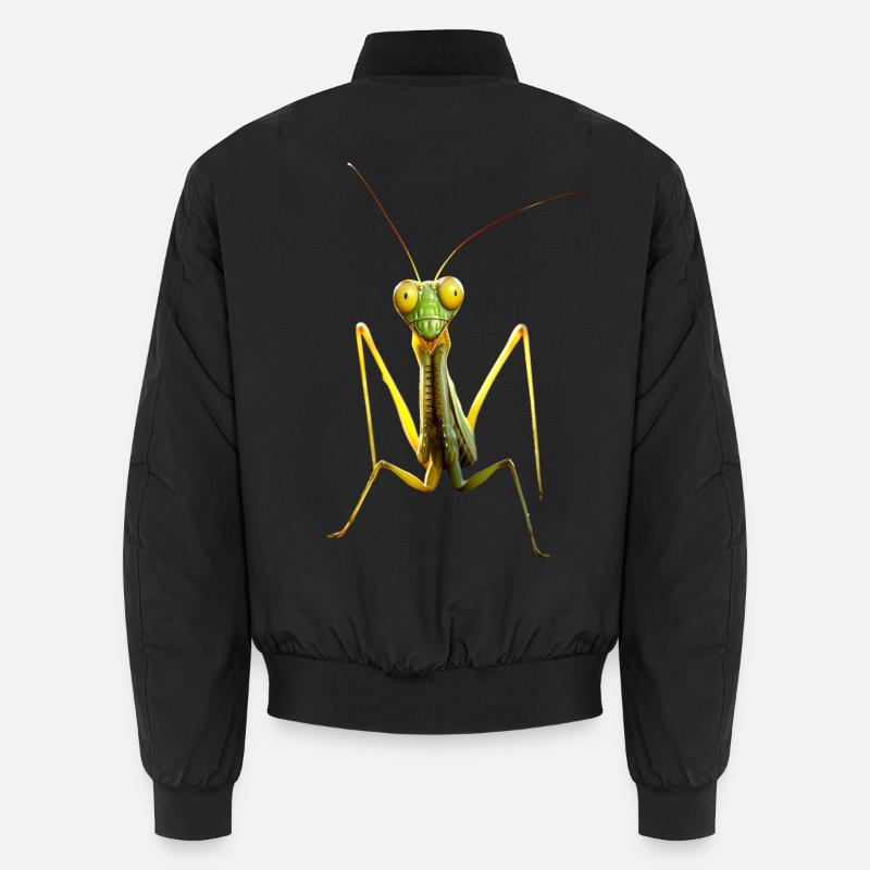 Gottesanbeterin Praying Mantis Liebe Fangschrecken - Unisex Bomberjacke - Schwarz