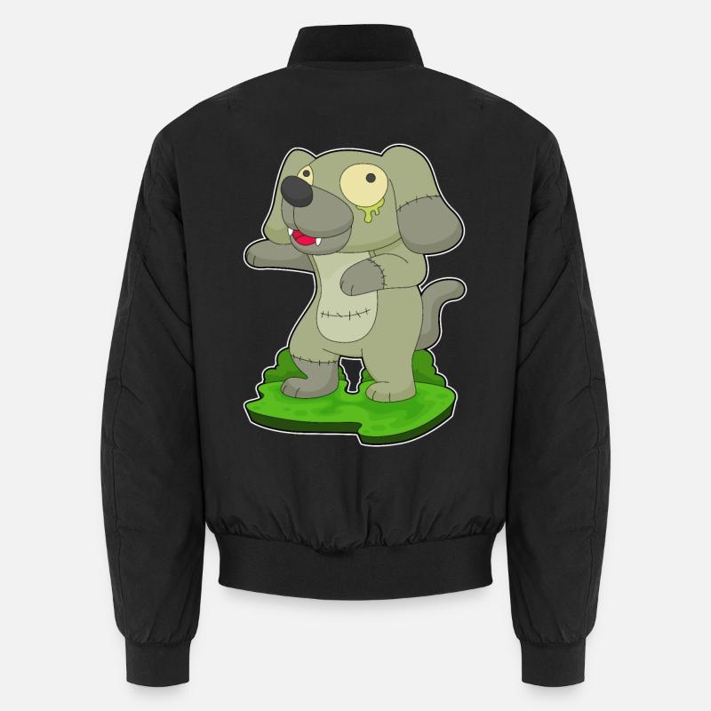 Hund Halloween Zombie - Unisex Bomberjacke - Schwarz