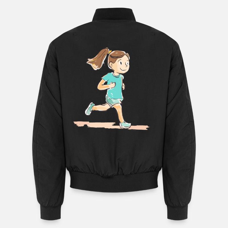 Läuferin Comic Look Unisex Bomberjacke