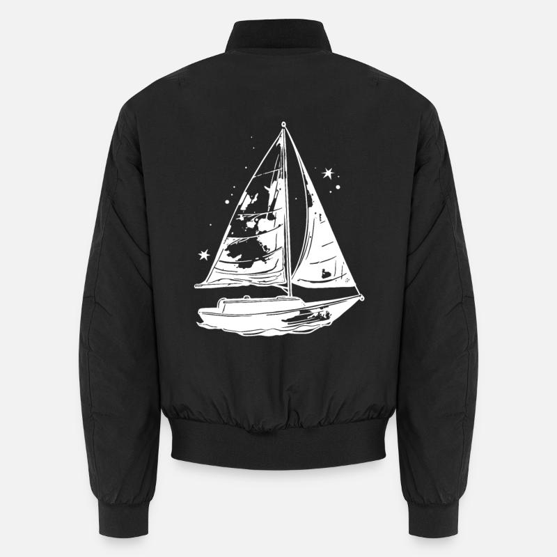 Segelboot Skizze Unisex Bomberjacke
