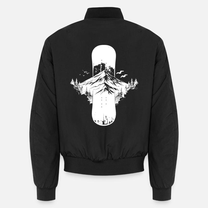 Snowboarding Sketch Unisex Bomber Jacket