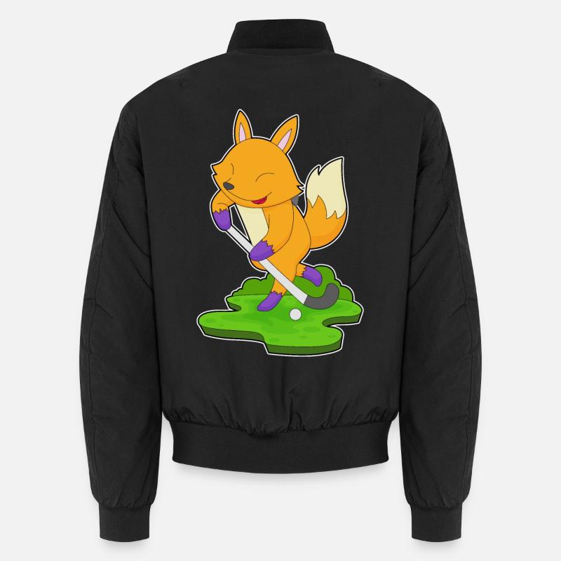 Fuchs Feldhockey Feldhockeyschläger - Unisex Bomberjacke - Schwarz
