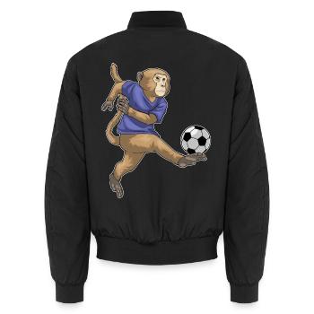 Singe Joueur de Football Football - Bomber unisexe - noir - Dos - AI Model Male 185 light (185cm)