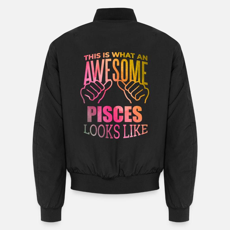 Pisces - Unisex Bomber Jacket - black