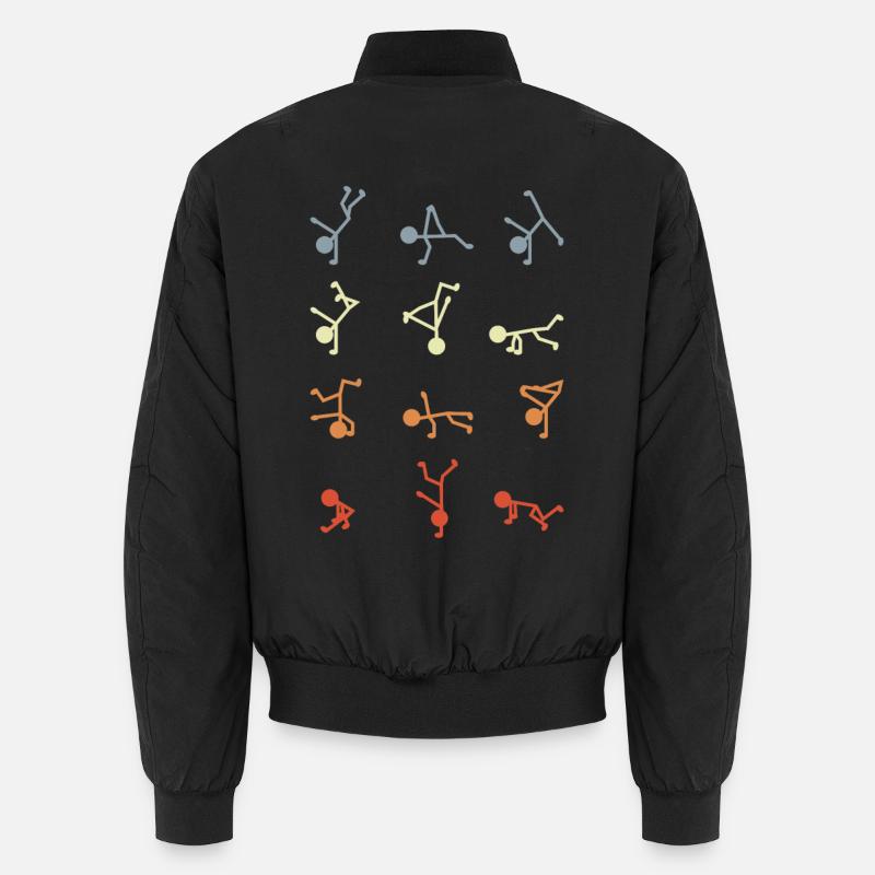 Breakdancer stick figures Unisex Bomber Jacket