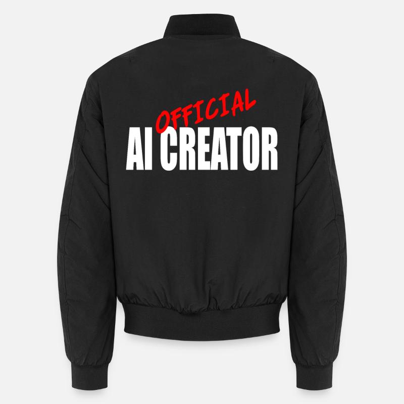 Offizielles AI Creator Grafikdesign - Unisex Bomberjacke - Schwarz
