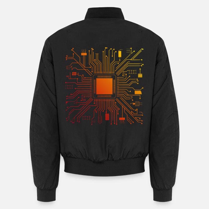 Carte mère d’ordinateur technique Micropuce abstraite Bomber unisexe