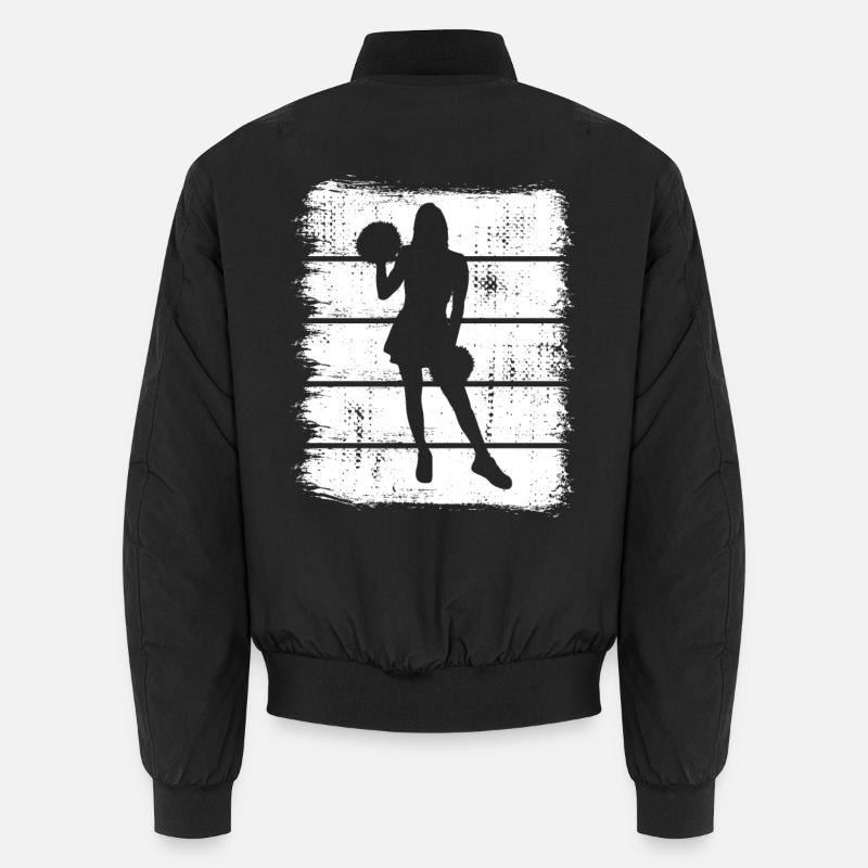 Cheerleader Sketch - Unisex Bomber Jacket - black