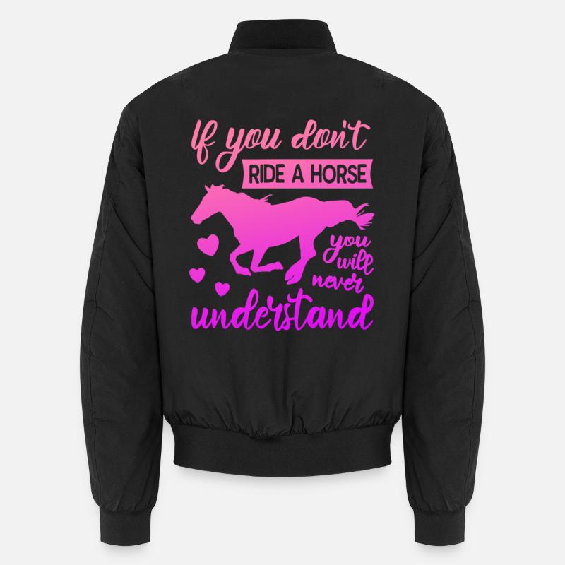 Chevaux Filles - Bomber unisexe - noir