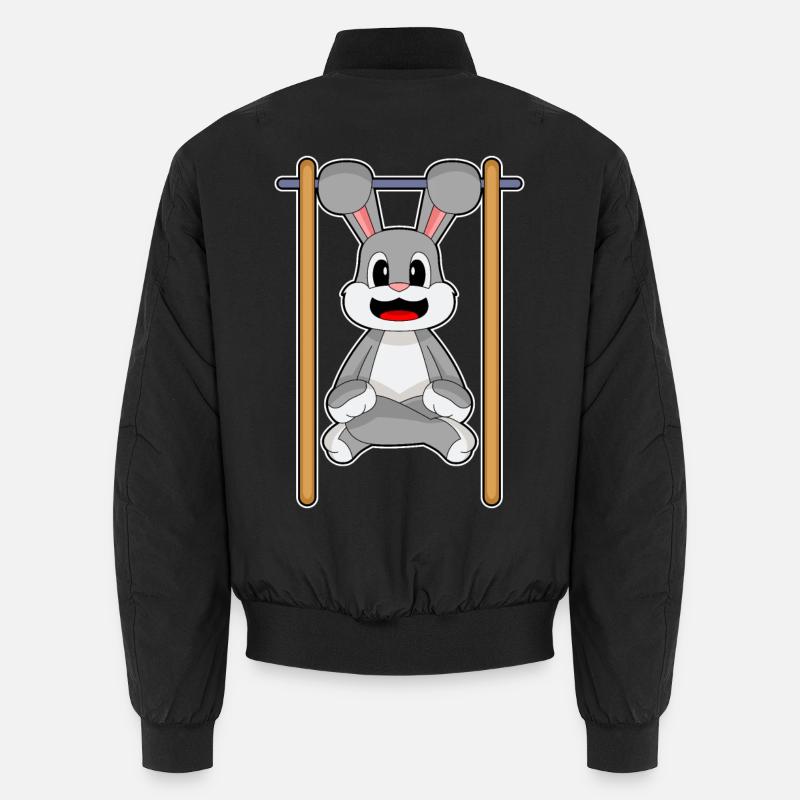 Bunny Bodybuilder Tractions Musculation - Bomber unisexe - noir