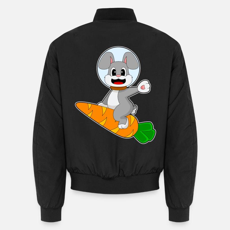 Rabbit Carrot - Unisex Bomber Jacket - black