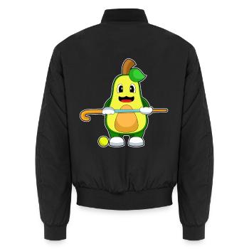 Avocado Gazon Hockey Stick - Bomber unisexe - noir - Dos - AI Model Male 185 light (185cm)