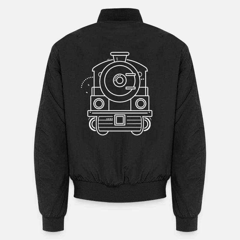 Lokomotive Comic Stil Unisex Bomberjacke