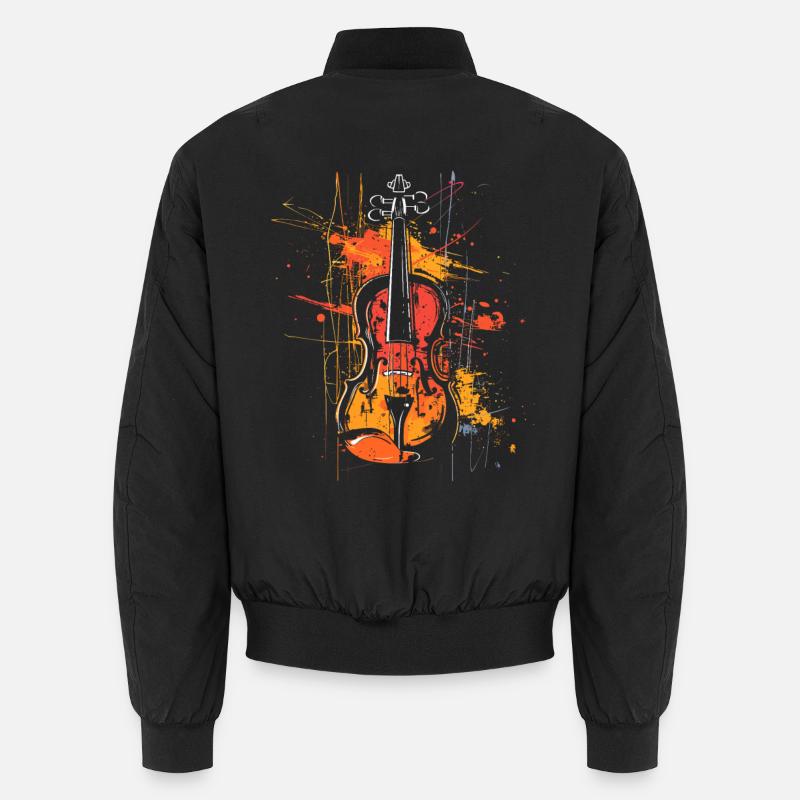 Violon Lineart - Bomber unisexe - noir