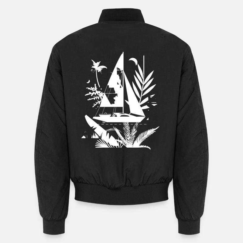 Segelboot Comic Unisex Bomberjacke