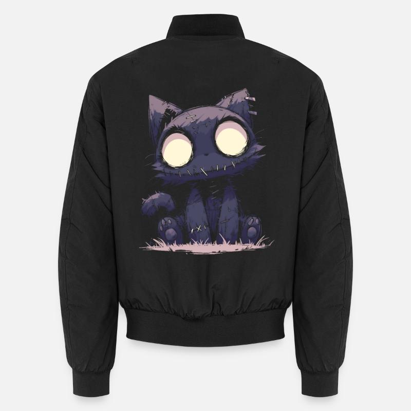 Goth Cat Doll Katze Gothic Puppe Kawaii Geschenk Unisex Bomberjacke