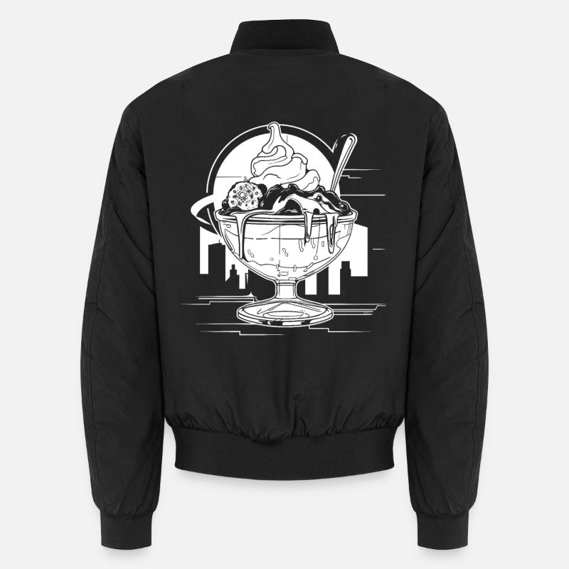 Sundae à la crème glacée graphique - Bomber unisexe - noir