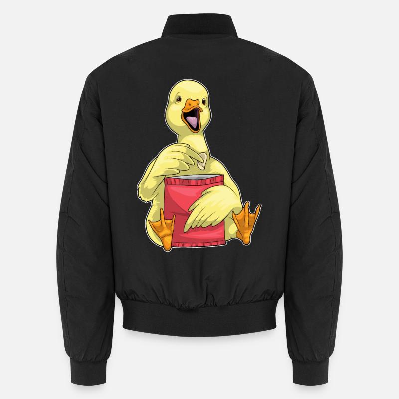Duck Chip Bag Chips Unisex Bomber Jacket