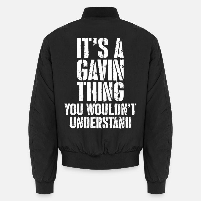 It's a Gavin thing Unisex Bomber Jacket