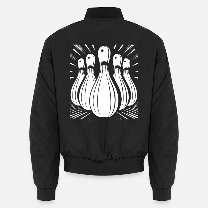 Bowling Grafik Unisex Bomberjacke