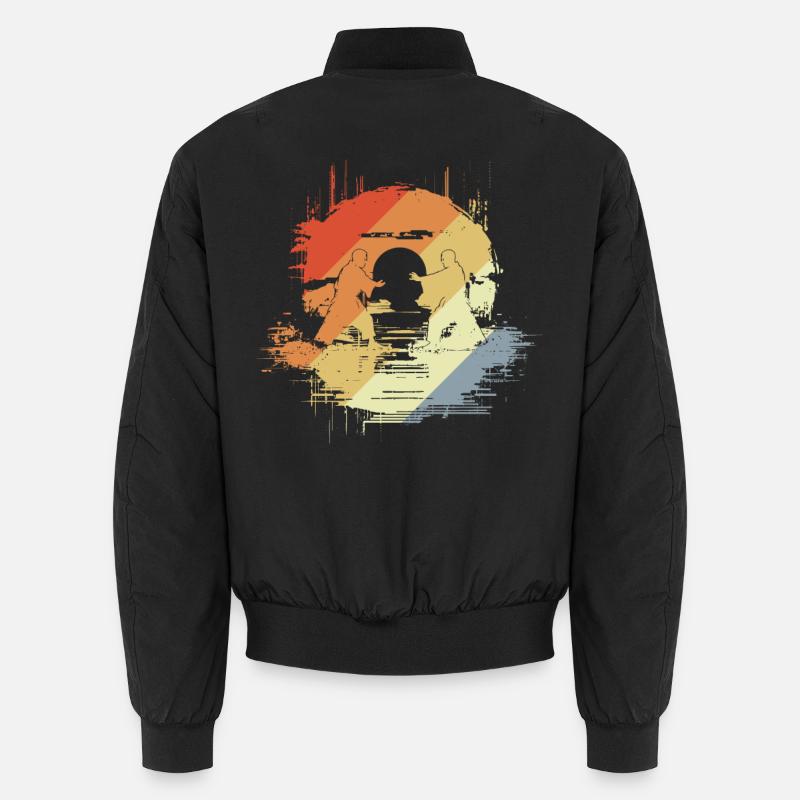 Karate Graphics - Unisex Bomber Jacket - black