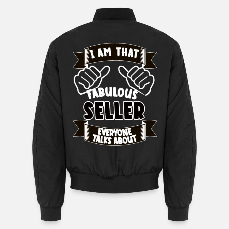 Verkäufer Lustiger Spruch Geschenkidee - Unisex Bomberjacke - Schwarz