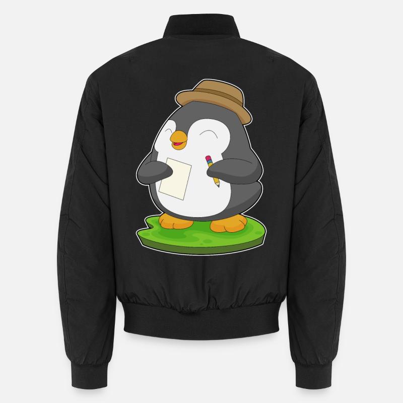 Penguin Pencil Paper School Unisex Bomber Jacket