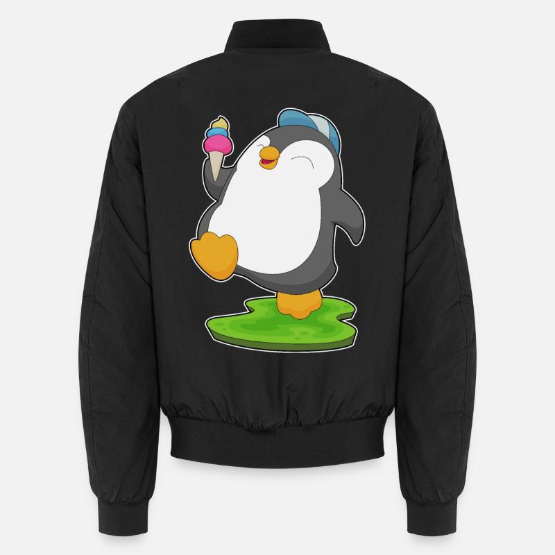 Pinguin Waffeleis - Unisex Bomberjacke - Schwarz