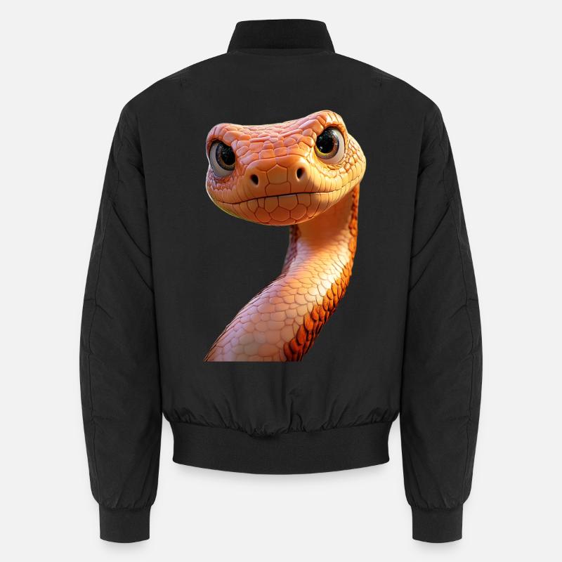Schlange Python Kobra Mamba Klapperschlange Snake - Unisex Bomberjacke - Schwarz