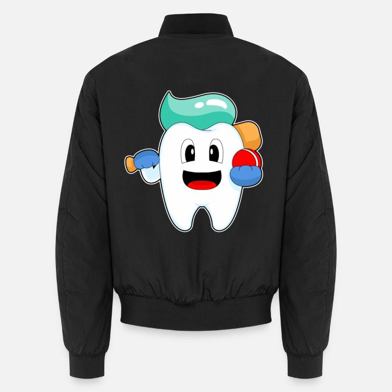 Tooth Cricket Cricket Bat - Bomber unisexe - noir