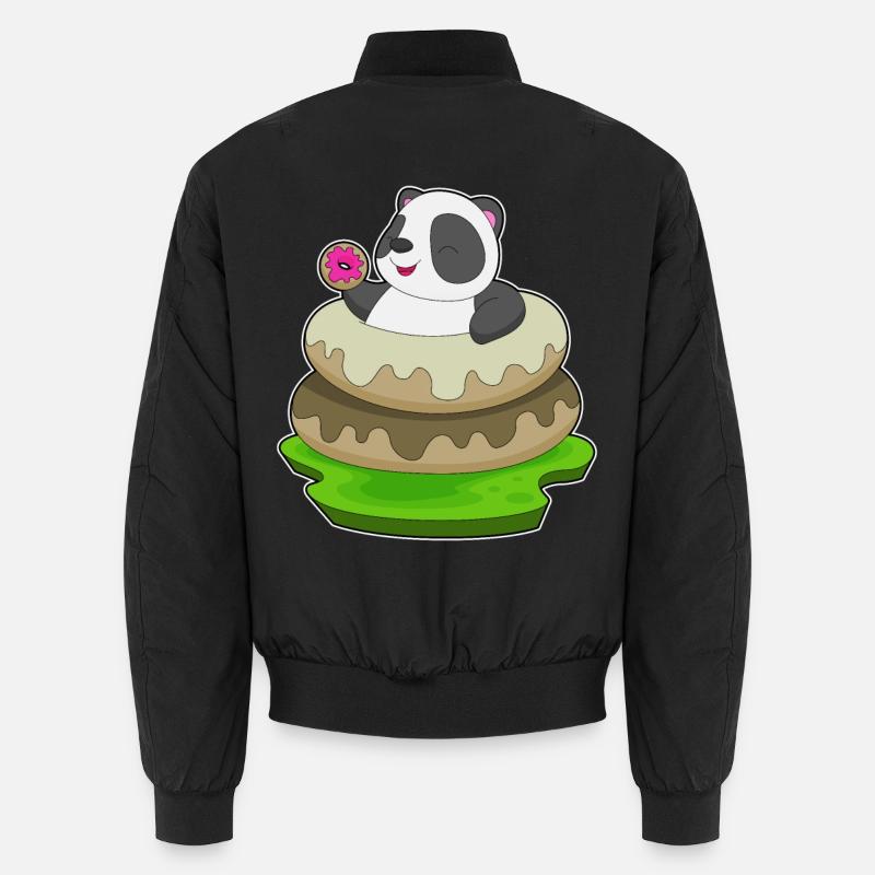 Panda Donuts - Unisex Bomberjacke - Schwarz