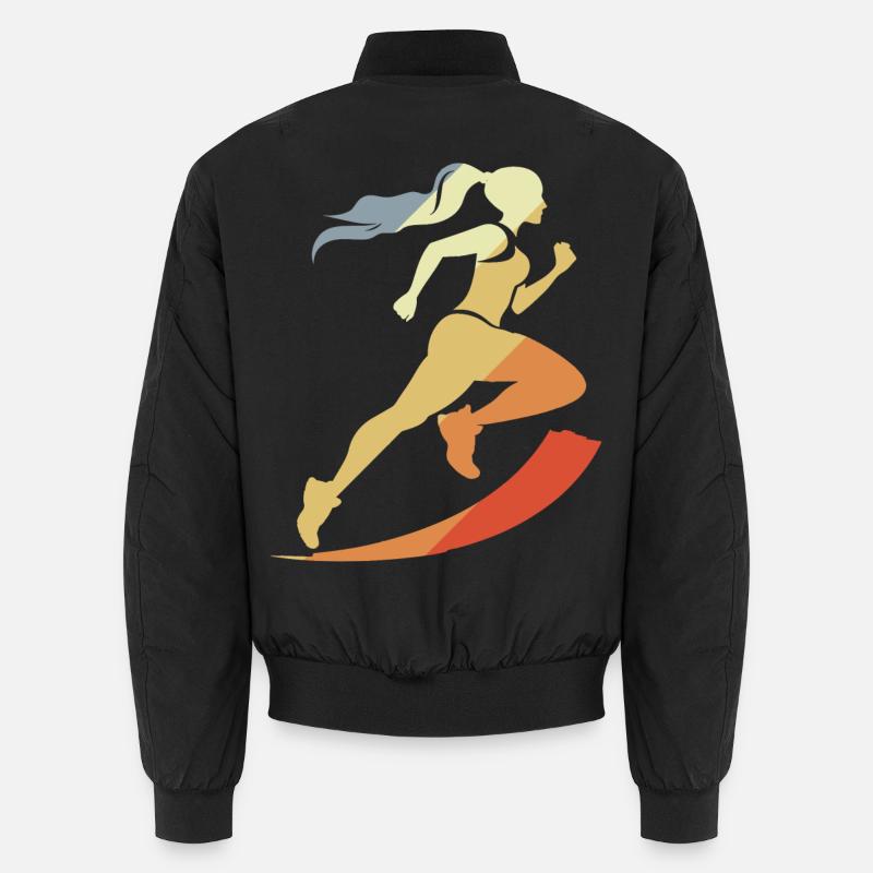 Graphique Runner vintage Bomber unisexe