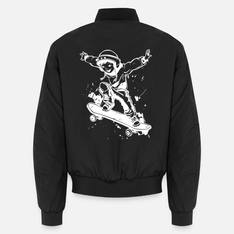Skateboard Junge Unisex Bomberjacke