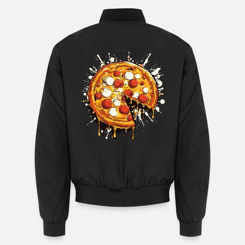 Pizza Grafik Unisex Bomberjacke