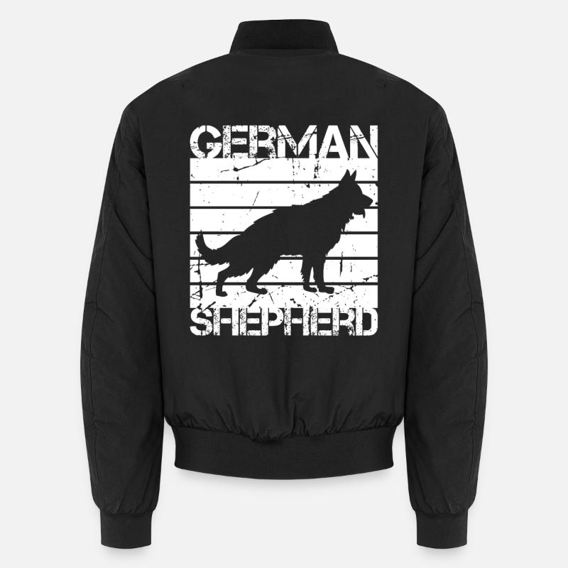 German Shepherd - Unisex Bomber Jacket - black