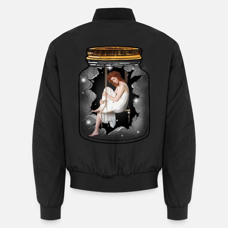 Emotionen Gefühle Depression Einsamkeit - Unisex Bomberjacke - Schwarz