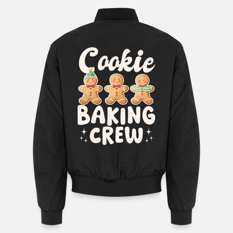 Équipe de cuisson de biscuits au pain d’épice de Noël drôle Bomber unisexe