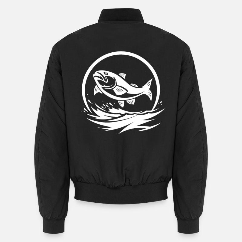 Angler Grafik Unisex Bomberjacke