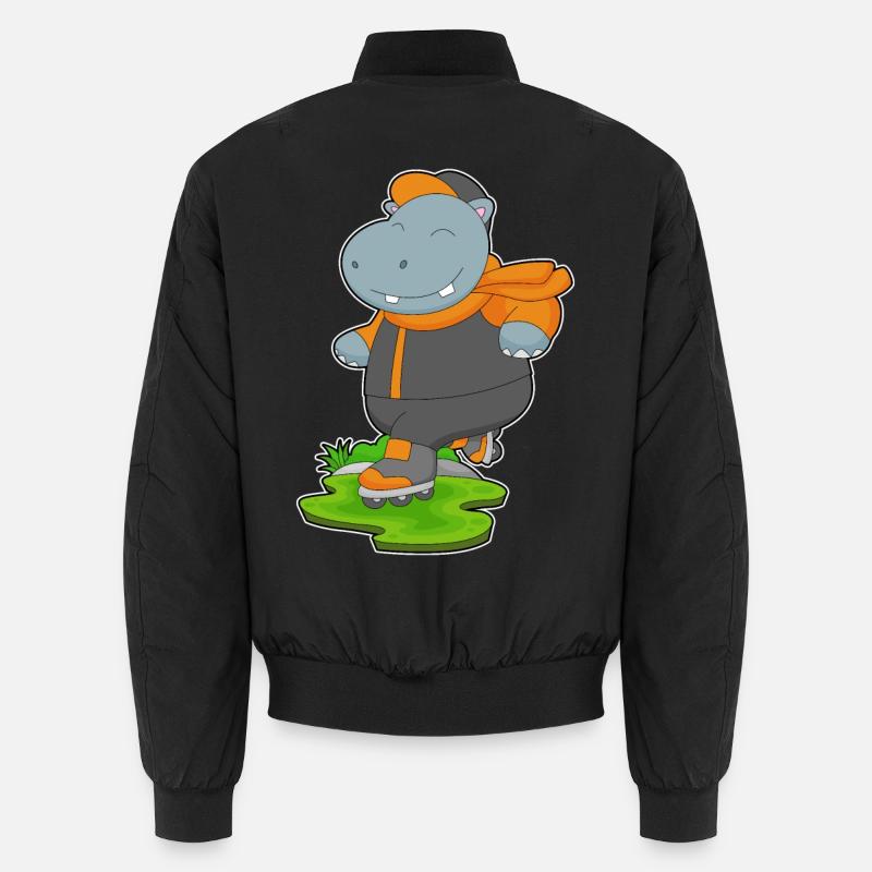 Nilpferd Inline skating Inline skates - Unisex Bomberjacke - Schwarz