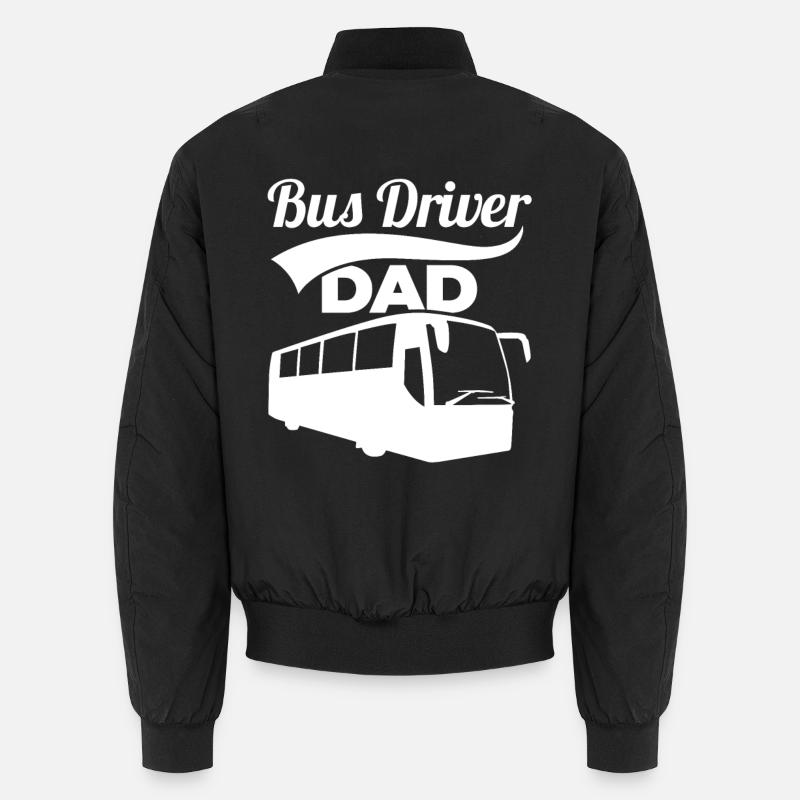 Bus Driver Dad - Unisex Bomber Jacket - black