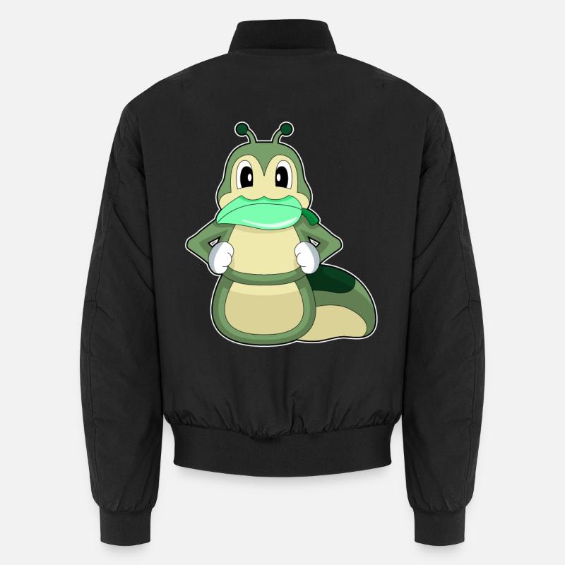 Caterpillar Leaf - Unisex Bomber Jacket - black
