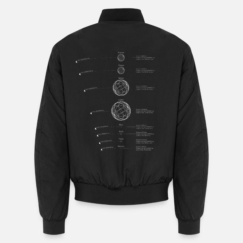 Sonnensystem Planeten | Solarsystem Grafik Unisex Bomberjacke