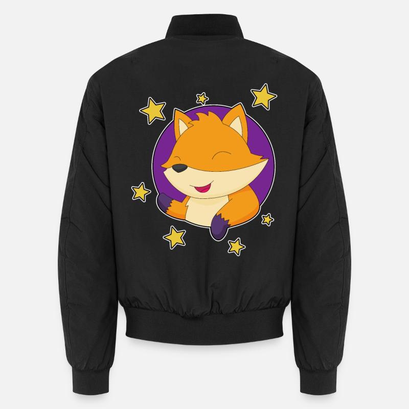 Fuchs Sterne - Unisex Bomberjacke - Schwarz