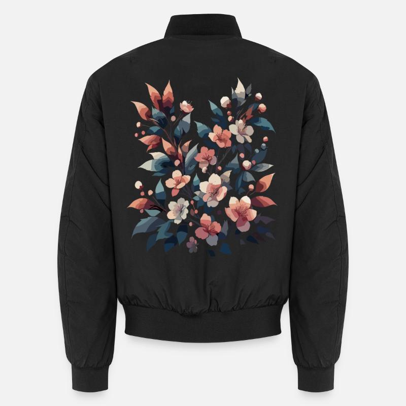 Bouquet Automne Fleurs Feuilles Bomber unisexe