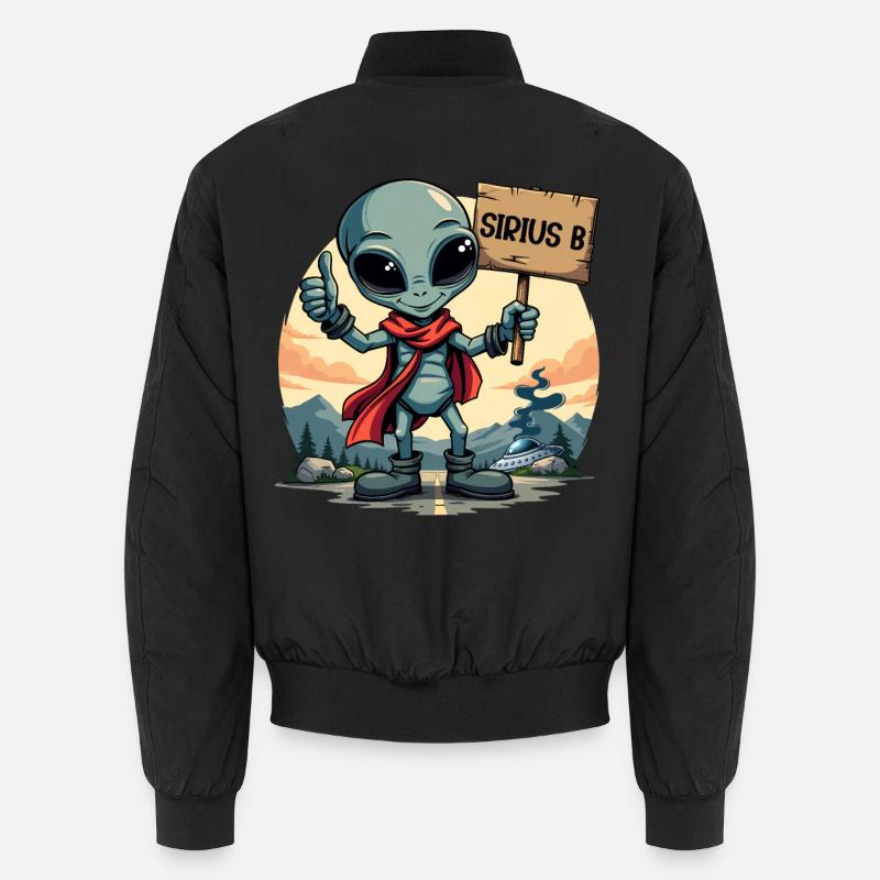 Süßer Alien Tramper Sirius B UFO Außerirdischer Unisex Bomberjacke